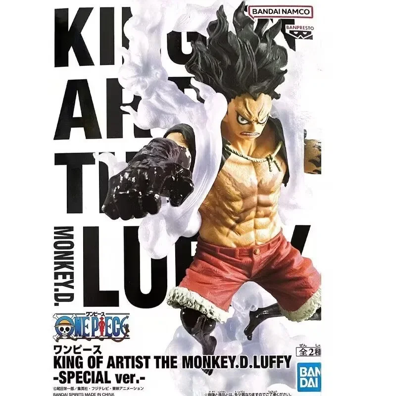 Bandai King of Artist asli One Piece Monkey D. Luffy Special Ver. Koleksi mainan figur ornamen hadiah ulang tahun 14cm