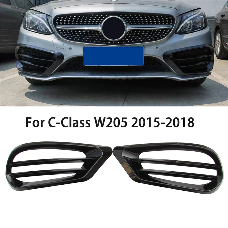 

A73X-Fit For Mercedes-Benz C-Class W205 2015-2018 Car Bumper Surrounds The Air Outlet Wind Knife Air Vent Cover