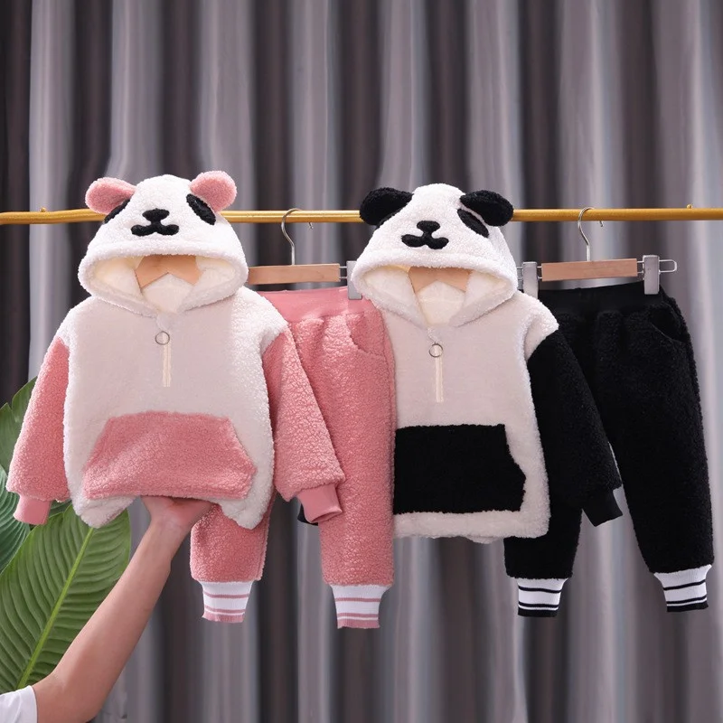 2023 New Clothing Set Sweater+Pants 2Pcs For Girls Boys Outfit Cotton Warm Costume Winter Children Clothes Suit 1-4Y