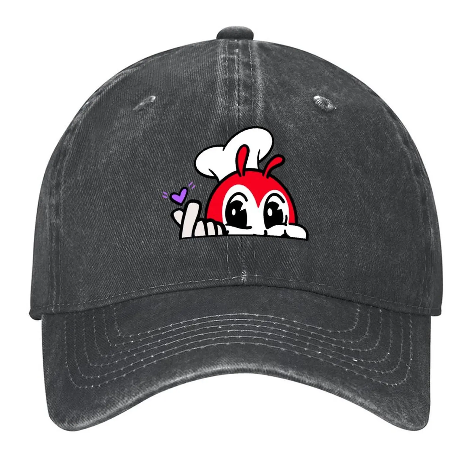 

JOLLIBEE PEEKING FINGER HEART FILIPINO STICKER Baseball Cap Snapback Cap birthday Cosplay For Women 2025 Men's