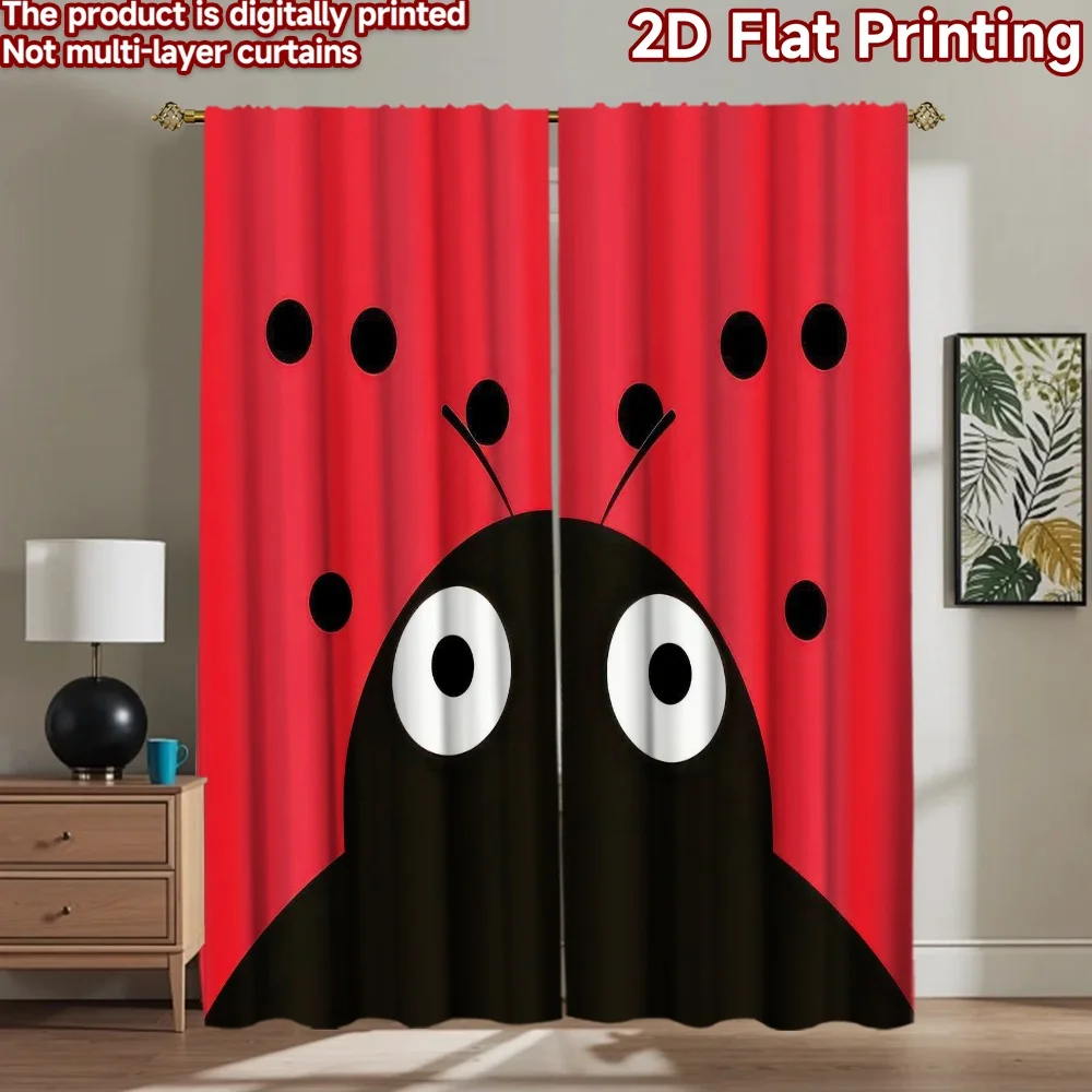 

1pc 2D flat Photography Backdrop Tapestry Coon Ladybug Close-up 100% Polyester Festive Wall Decor for Suitable for indoor