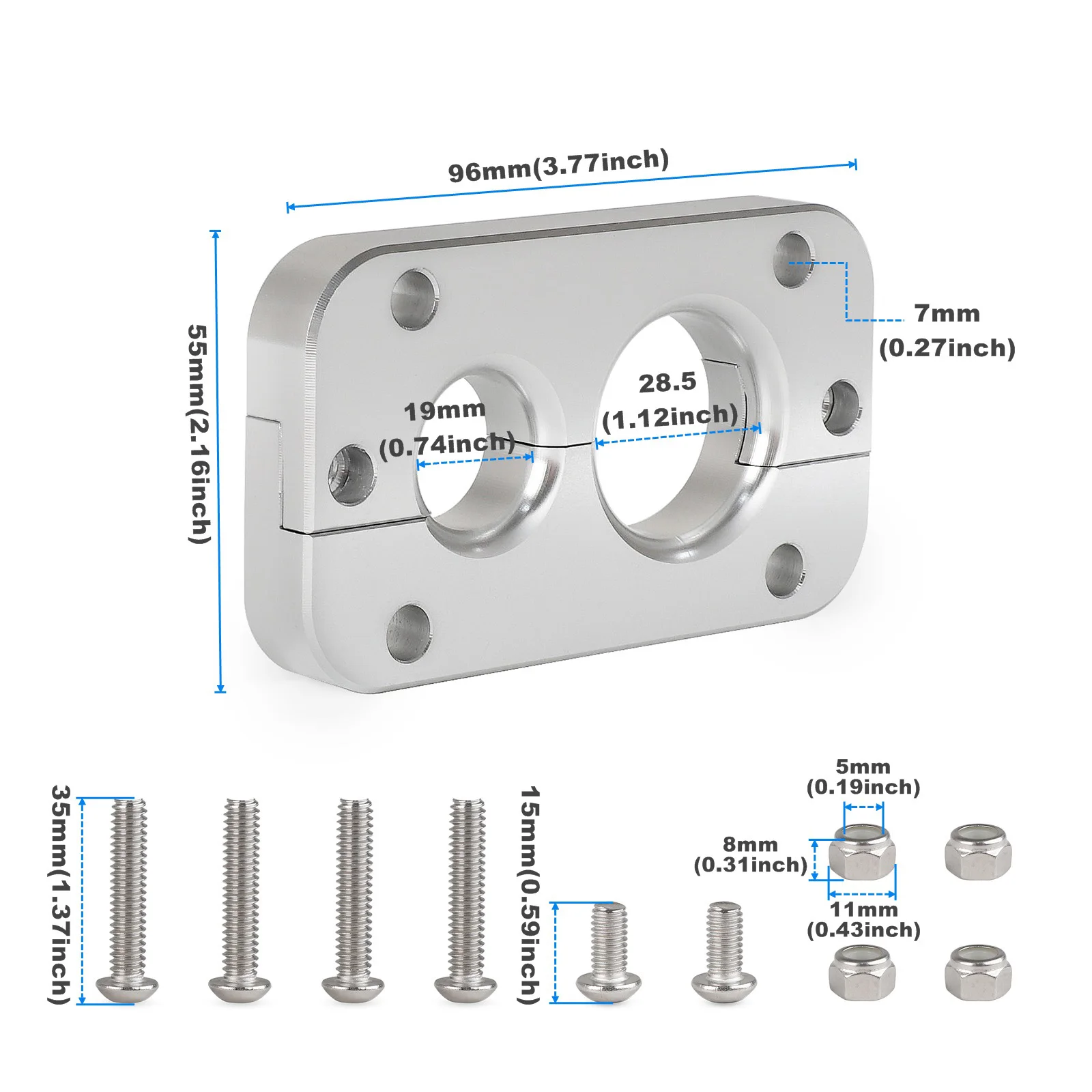 01232023 for Holley Terminator X Max Firewall Pass Through  Gromet in Fire Wall Billet Aluminum