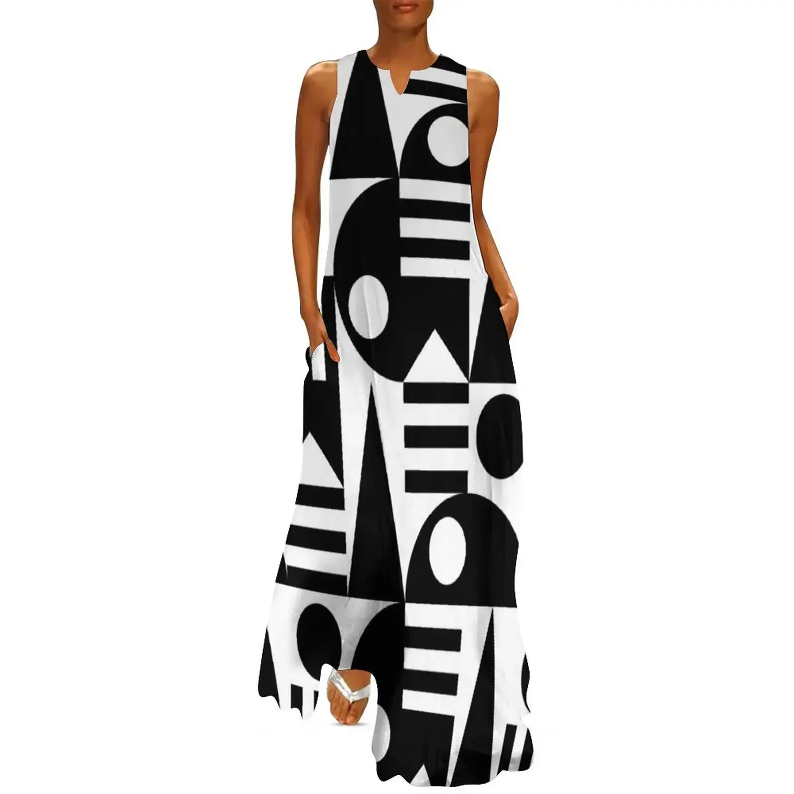 

Geometric Abstract Design Long Dress women's evening dress 2025 Women's long dress Woman clothes Dance dresses