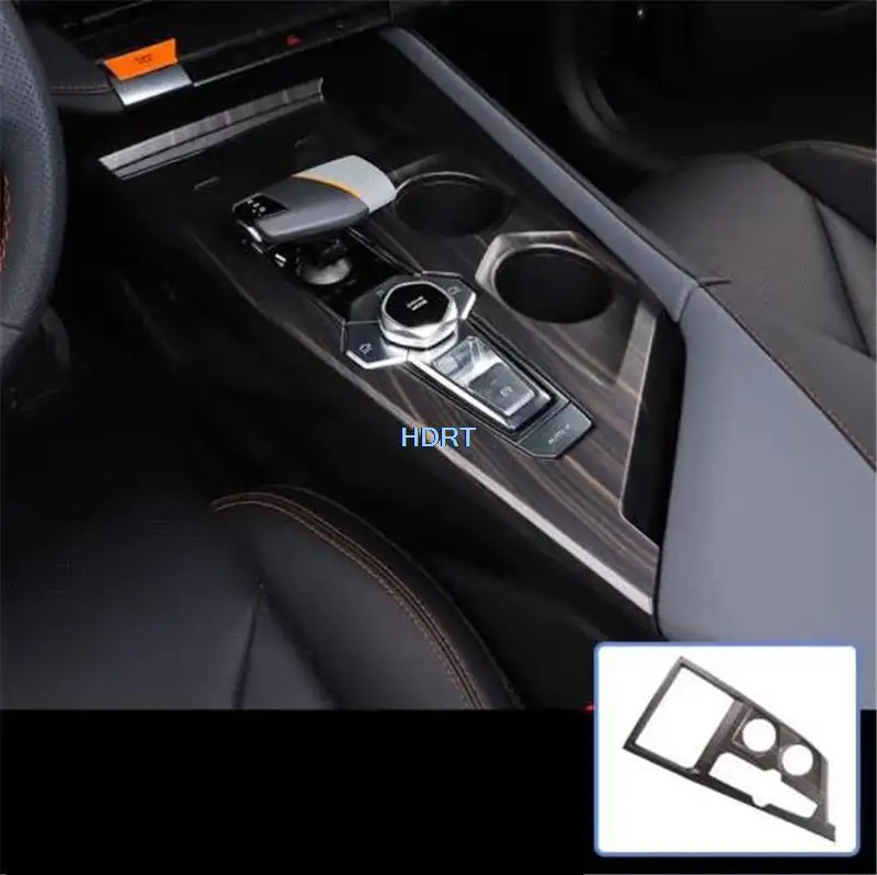 Central Control Cup Holder Trim Outlet Cover Gear Glass Switch Car Peach Wood Interior Accessories For Changan UNIV UNI-V 2022 + image 5