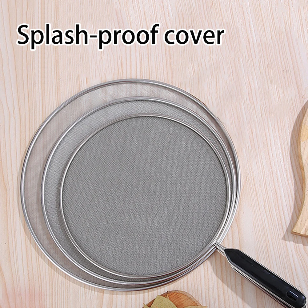 19-33cm Stainless Steel Oil Splatter Screen Frying Pan Mesh Guard Kitchen Cooking Tools Multi-Purpose Filter Net For Frying Pans view 5