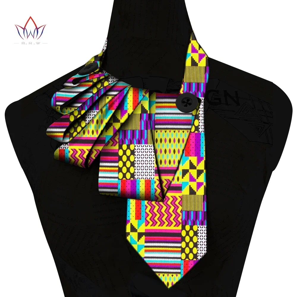 Bintarealwax New Necklace Bazin Riche African Fabric Handmade Accessories False Collar Personalized Custom Gift WYb581