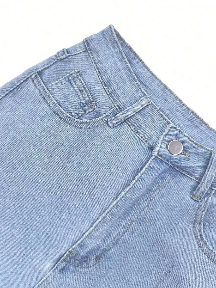 

Vintage Light Wash Boyfriend Fit Straight Leg Jeans For Women