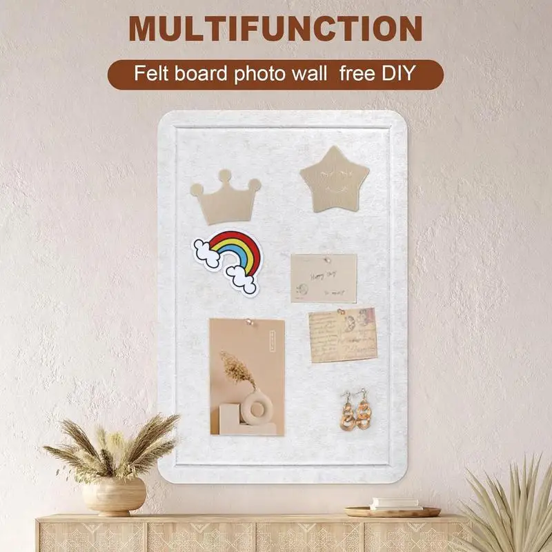 Decorative Felt Pin Board For Wall Anti-Slip Sturdy Bulletin & Display Board Felt Pin Board Wear-Resistant