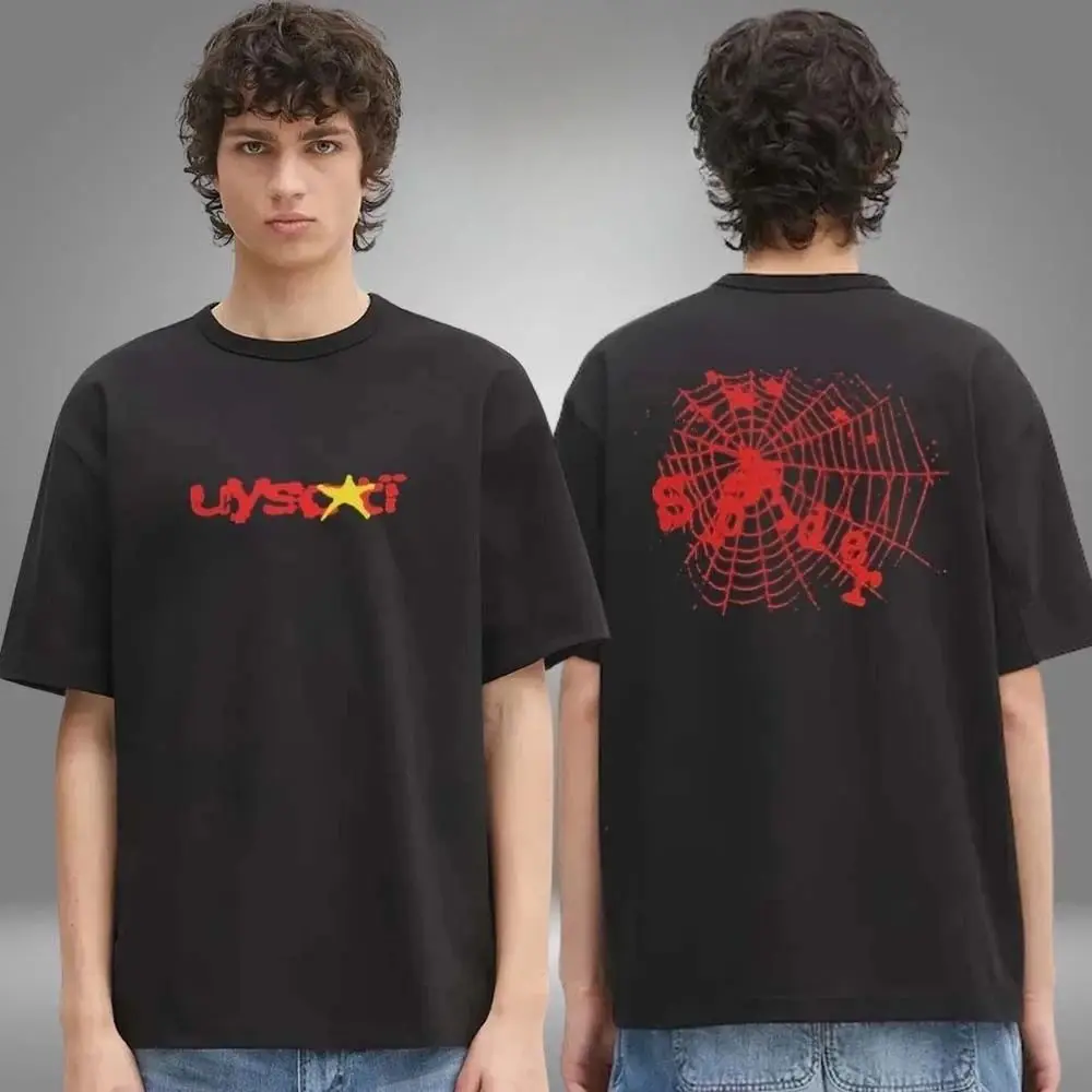 

Топы в стиле хип-поп Y2k New Young Thug Merch Uy Scuti X Зеленый или красный логотип Двусторонняя футболка унисекс для мужчин и женщин Топ унисекс