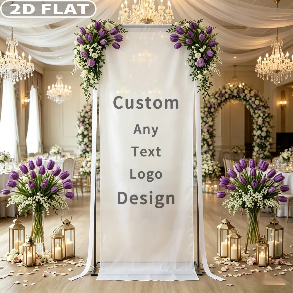 1pc Personalized Sheer Wedding Welcome Sign, for Weddings, Engagement Events, Bridal Parties & Birthdays, Premium Wedding Gifts