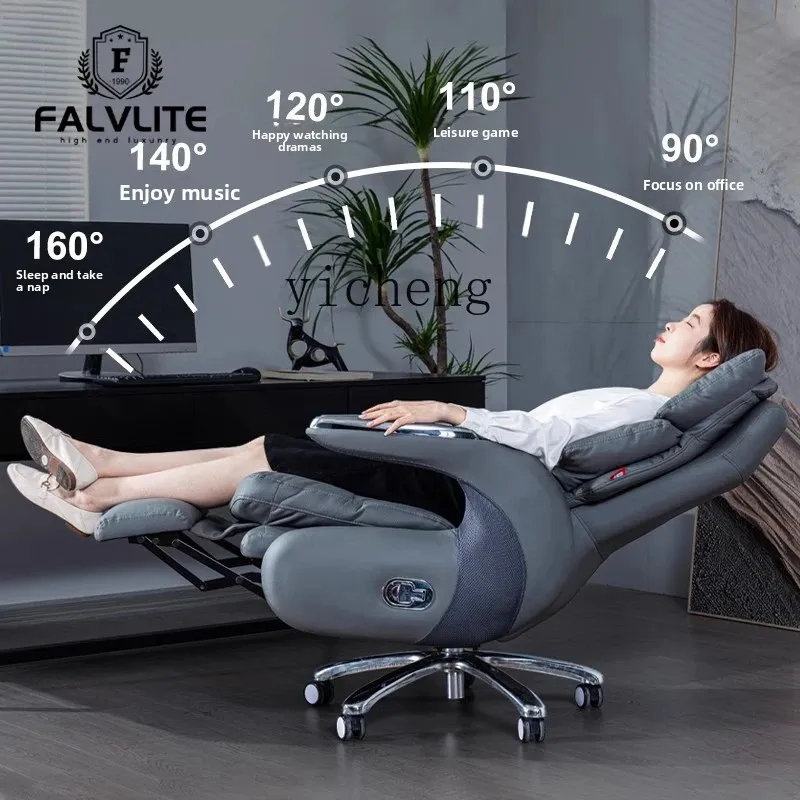 

Home Office Chair with Comfortable Backrest, Suitable for Long Sitting, Swivel Chair, Genuine Leather Executive Chair
