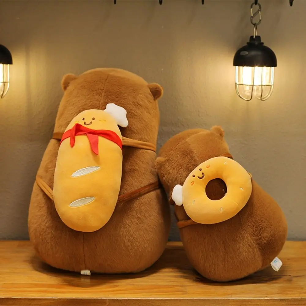 

Fluffy Bread Capybara Plush Toys PP Cotton With Croissant Simulation Capybara Toy Soft Cute Stuffed Capybara Doll