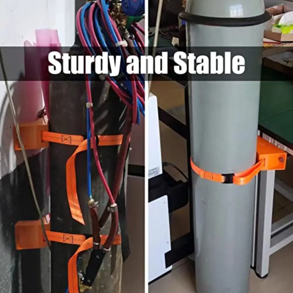 Durable ABS Propane Tank Holder Heavy Duty Stable Gas Cylinder Bracket Safety Belt Supported Secure Mounting