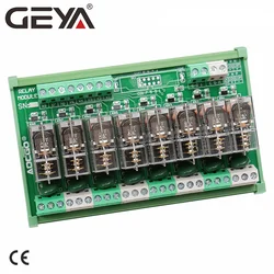 GEYA NG2R 8 Channel Relay Board 12V 24V Relay Board Remote Control Relay Module AC DC 1NO1NC