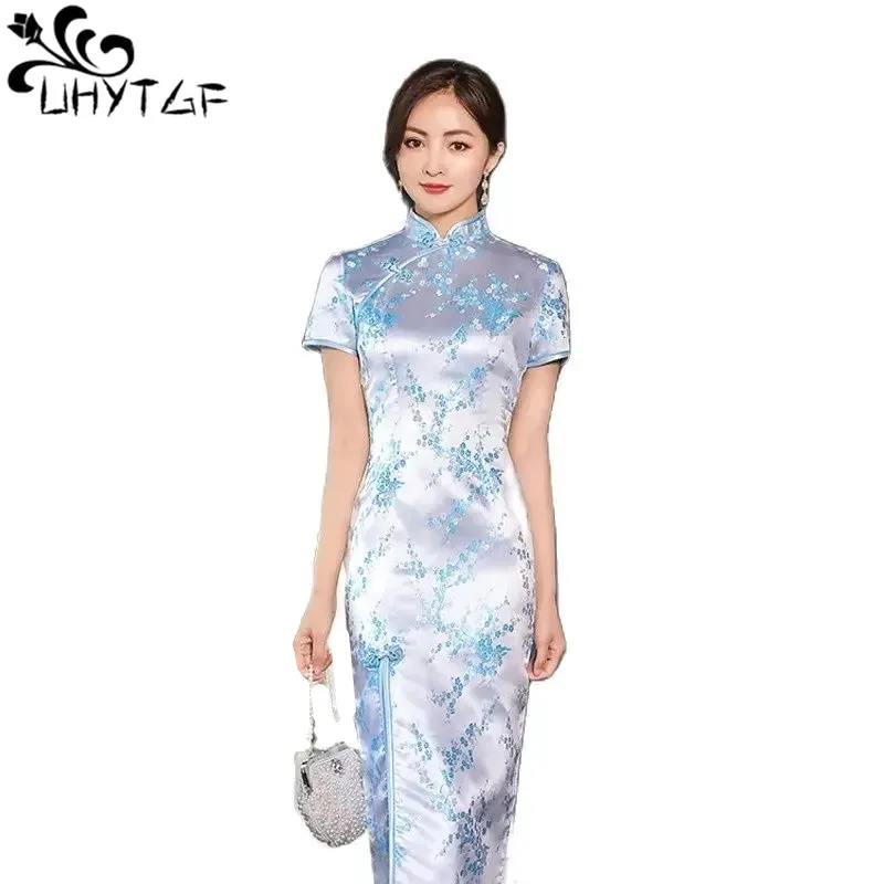 

Винтажные платья Qipao для женщин, модная повседневная Уличная одежда, женская одежда, элегантное платье-Ципао в китайском стиле, этнический стиль 559