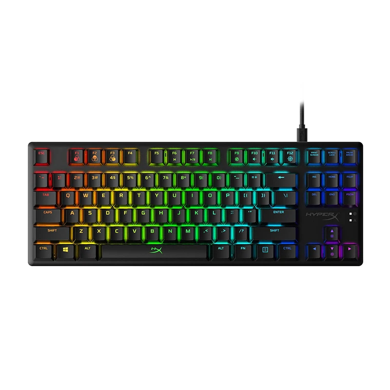 HyperX Alloy Origins Core Tenkeyless Mechanical Gaming Keyboard Software Controlled Light Compact Form Factor RGB LED Backlit