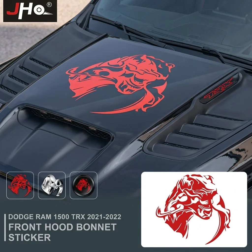 JHO Hood Sticker For Dodge Ram 1500 TRX 2025 Hellcat Style Front Bonnet Decal Vinyl Graphic Exterior Decoration Accessories view 4