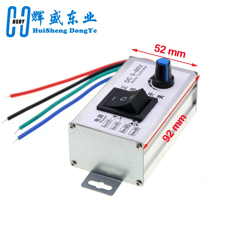 DC 9V-60V PWM Controller Motor 20A 1000W Control Speed Forward Reverse Pause Switch DC 9V 12V 24V 36V 48V 60V 775 795 895 Motor