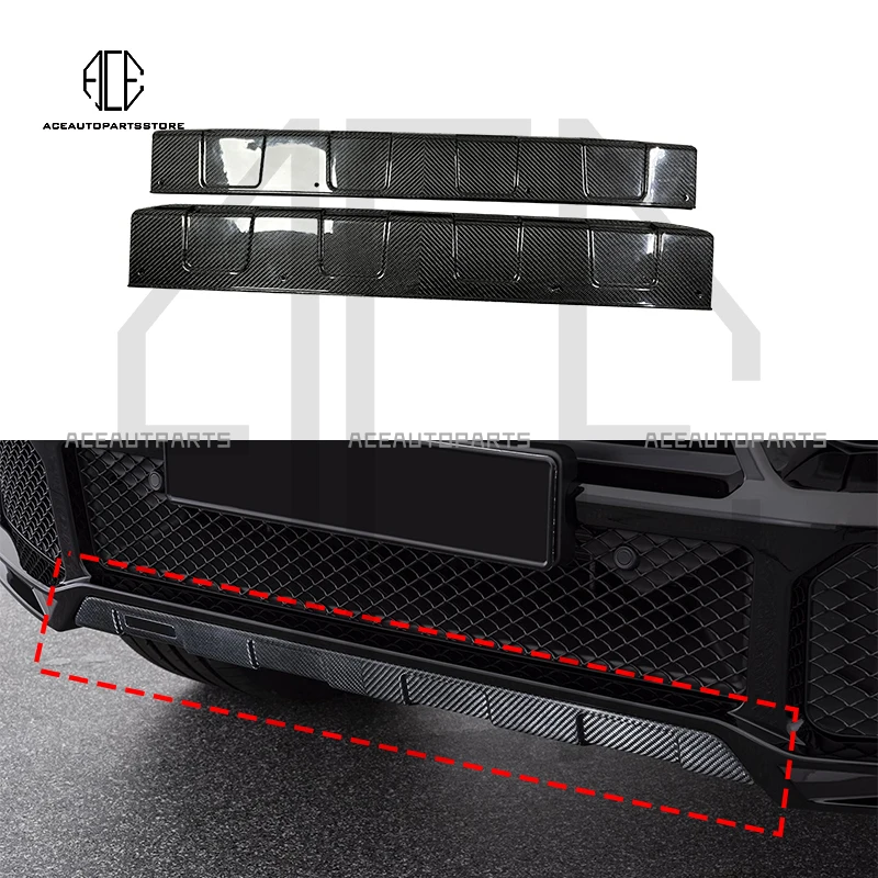 For Mercedes-Benz W463A G-Class G500 G63 B Style Dry Carbon Fiber Front Lip Spoiler G800 Front Rear Bumper Replace