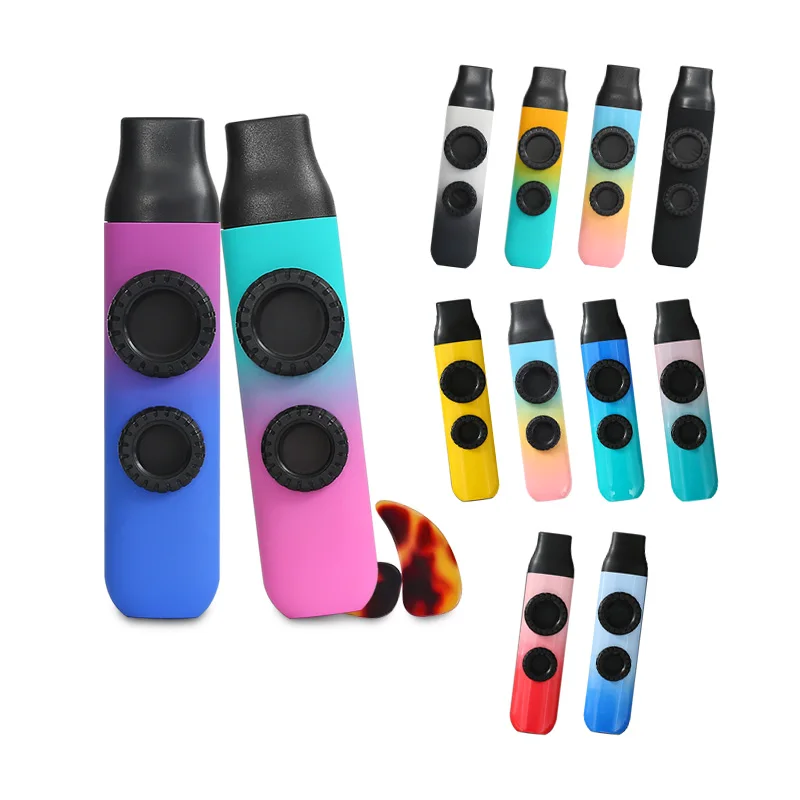 Dual Hole Kazoo Portable Guitar Accompaniment Party Instrument ABS Material Suitable for beginners, kids, students