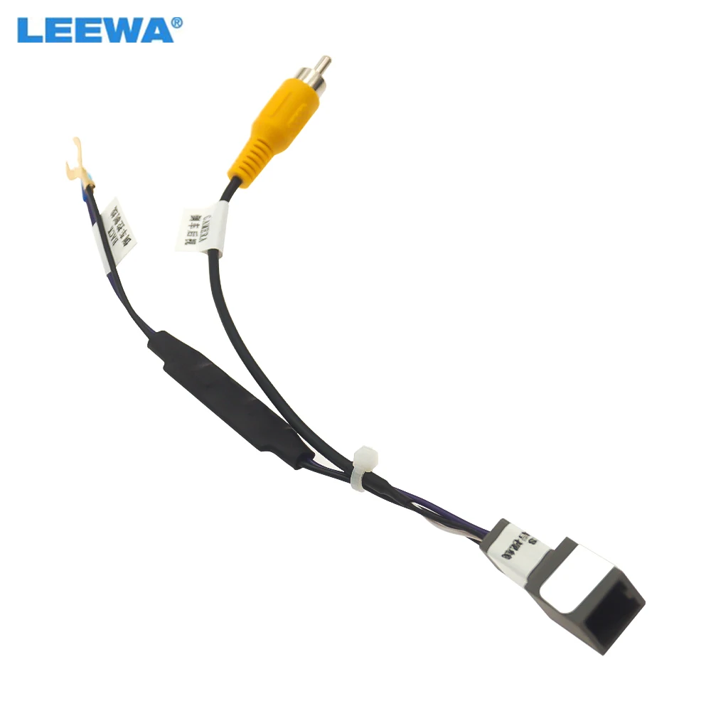 

LEEWA Car Parking Rear Camera Video Plug Converter Cable For Honda Fit Greiz City parking Reverse Wire Adapter