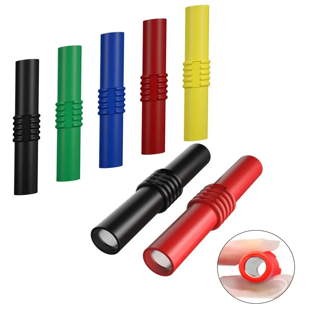 

Electrical Tool Connector Extension Banana Plug Connector Female Socket 4mm to 4mm Banana Plug Coupler Insulated Banana Socket