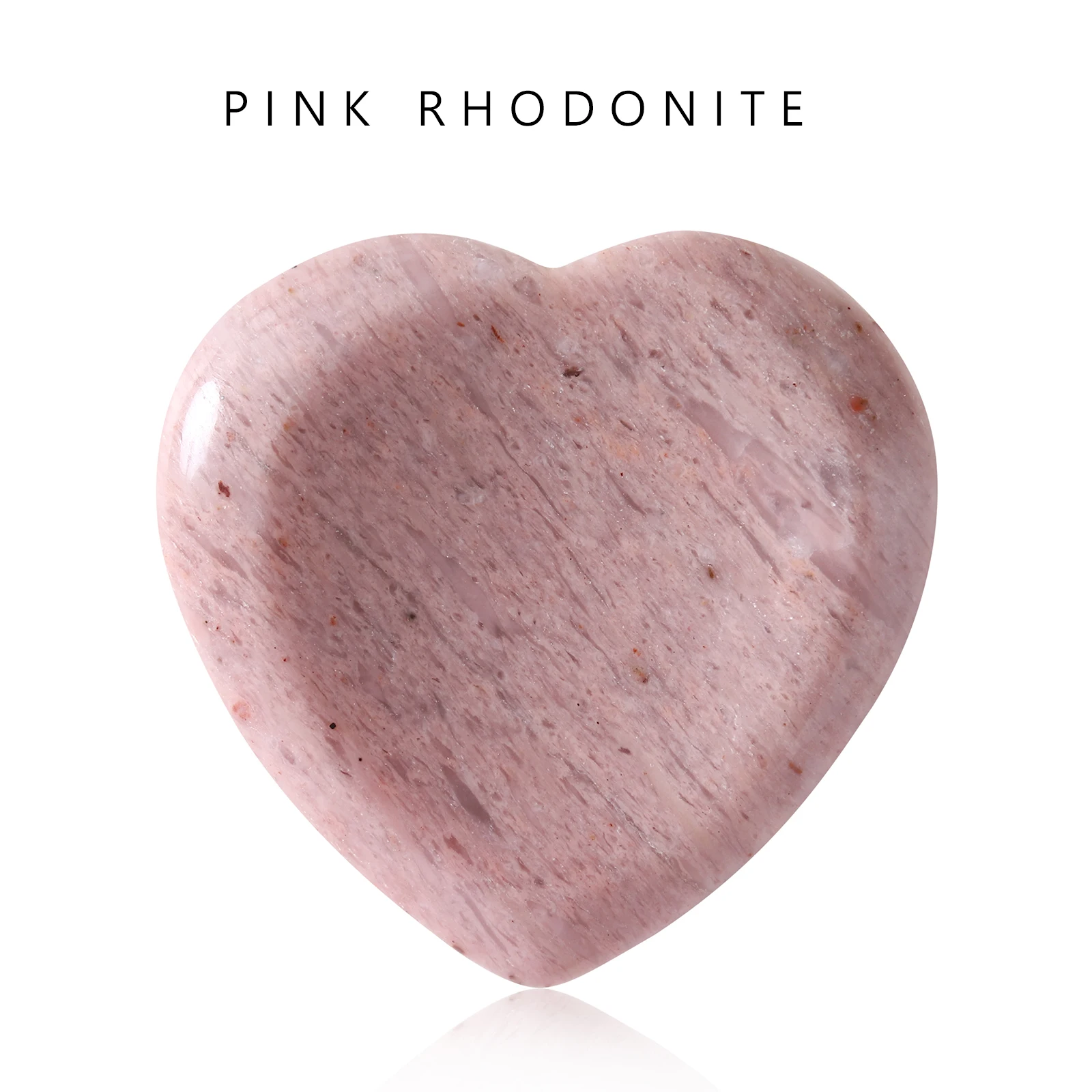 Natural Heart Worry Stone Thumb Massage Therapy Healing Crystal Reiki Spiritual Minerals Gem Finger Stones DIY Home Decor 40mm