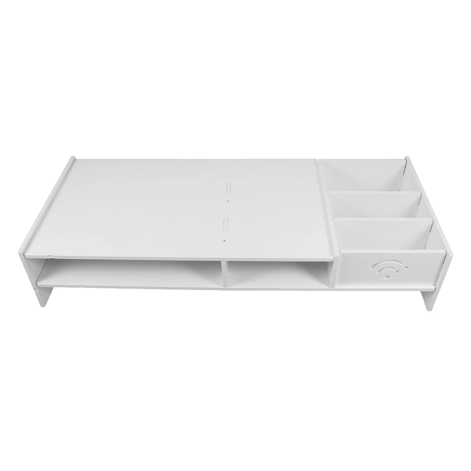 

1pc Multifunctional Desktop Organizer With Drawer Monitor Riser For Laptop Keyboard Printer Home Office Space-Saving Desk