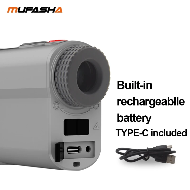 MUFASHA-LB10 Golf Rangefinder, Competition-Use Golf Mode, Vibrations, Feedback, Type-C Charging, 5-1000m