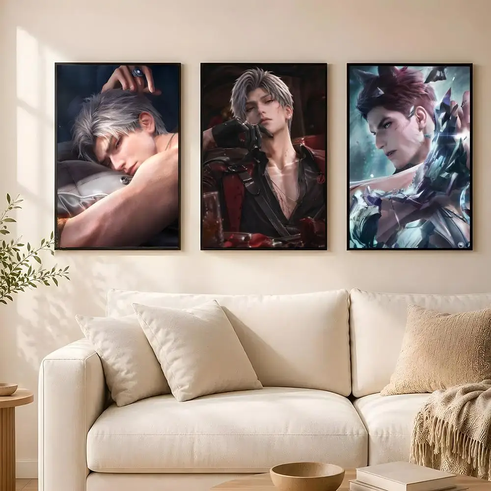 L-Love and Deepspace Poster poster Self-adhesive wall stickers, suitable for room decoration, high-quality printing.