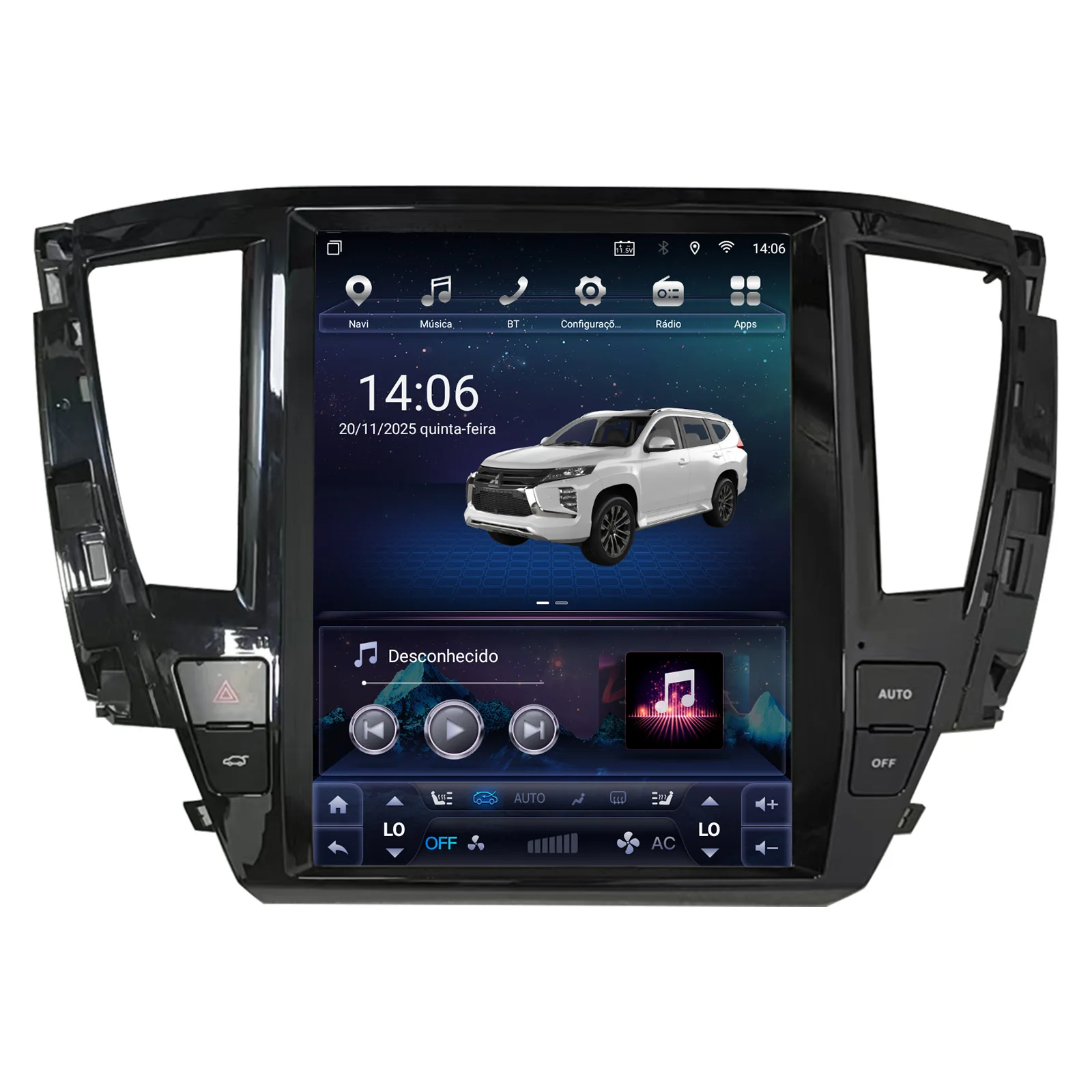 Multimidia for Tesla Pajero Sport Full 3 Dakar Central Screen Head Unit Carplay Android auto 4G LTE DSP 2020 2021 2022 2023 2024