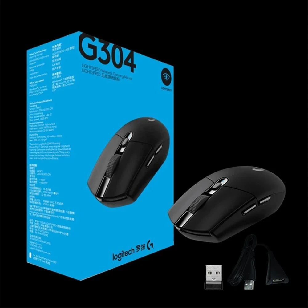 Logitech G304 G305 G102 Computer Gaming 2.4G Wireless Mouse Ergonomic Mouse HERO Engine 12000DPI for LOL PUBG Fortnite Overwatch