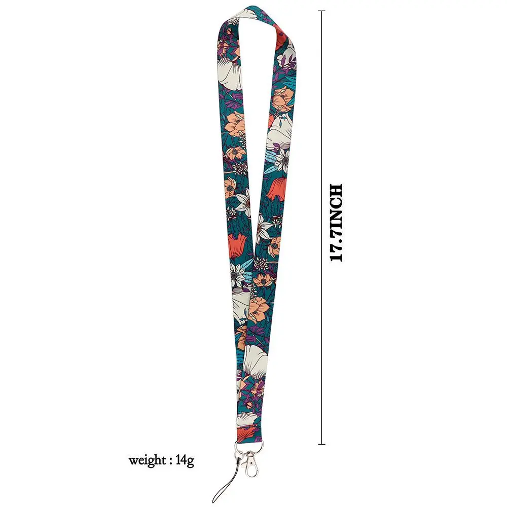 Tag Holder Mobile Phone Strap Key Ring Holder Webbings Ribbon Flower Lanyard Badge Holder Keys Keychain ID Card Pass Hang Rope