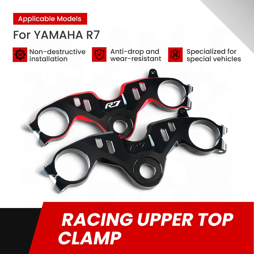 

Зажимы на руль мотоцикла для YAMAHA YZF-R7, вилочные ручки, клипсы, верхний тройной зажим, аксессуары для YAMAHA R7 21-25
