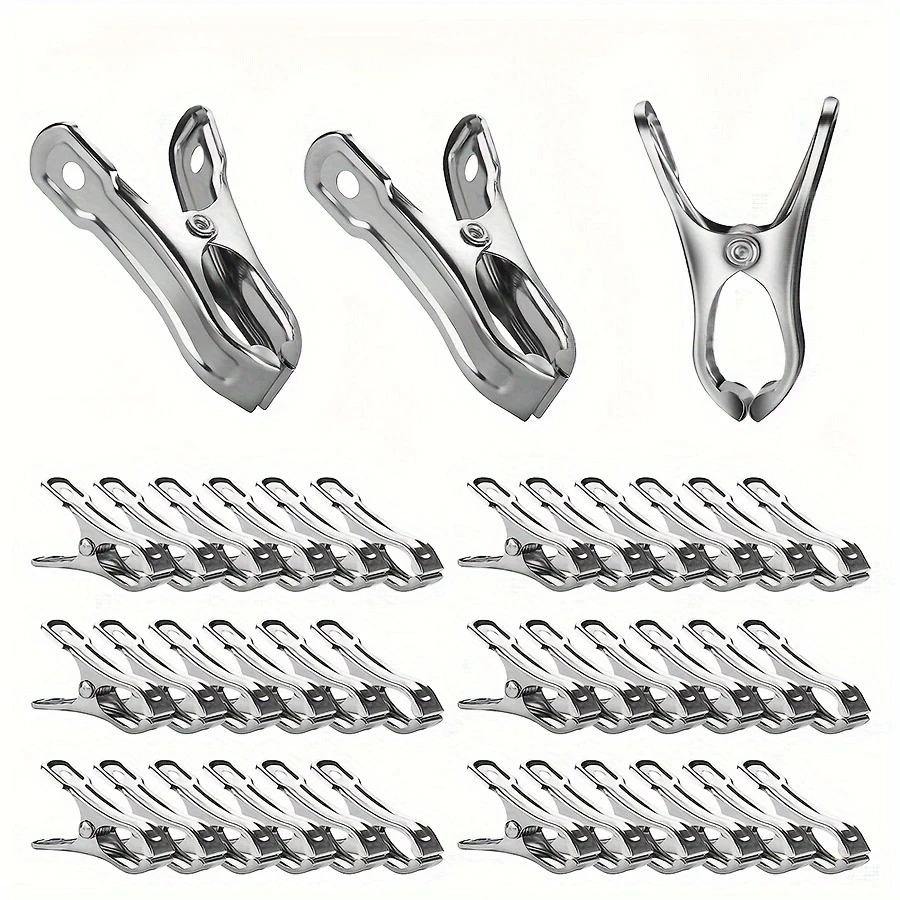 40 PCS Garden Clips, Heavy Duty Stainless Steel Greenhouse Clamps, Greenhouse Clips for Netting, Have a Strong Grip to Hold Down