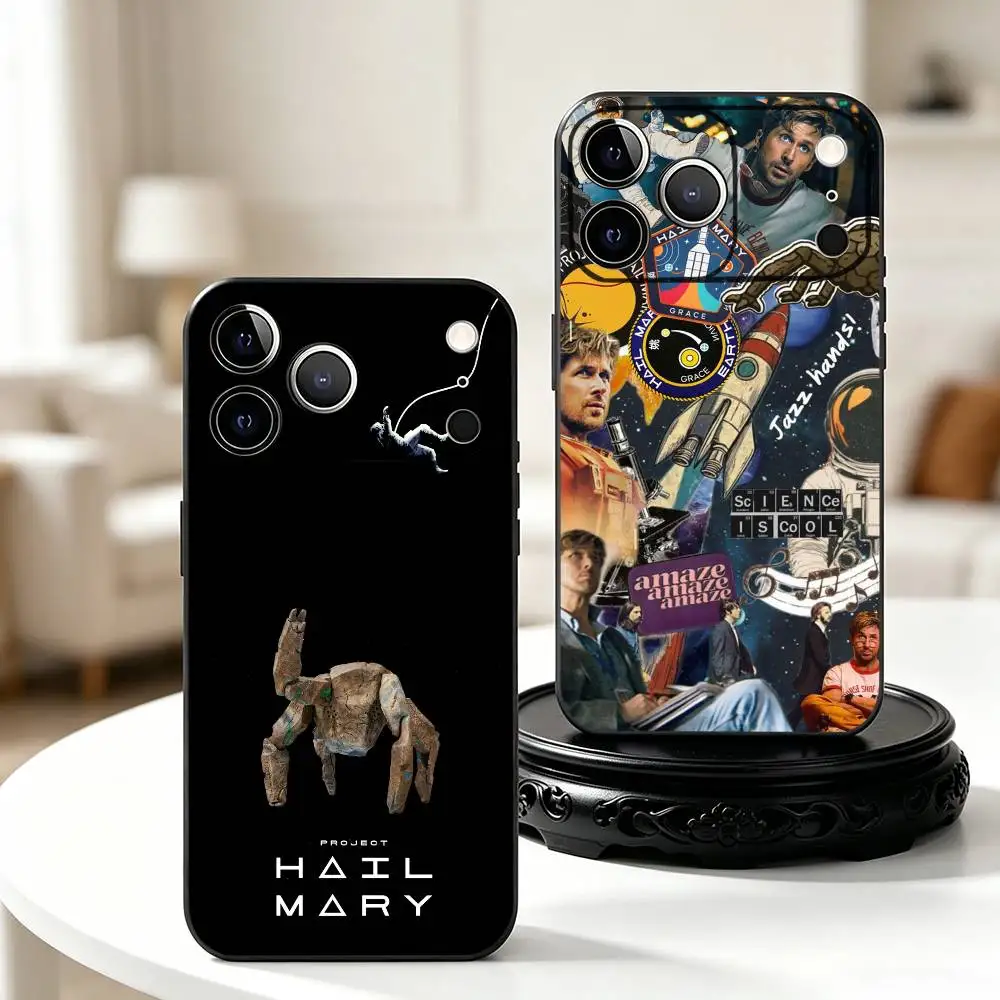 Movie P-Project Hail-l Mary   Phone Case For iPhone 17,16,15,14,13,12,11 Plus,Pro Max,XS,Soft Silicone Black Cover