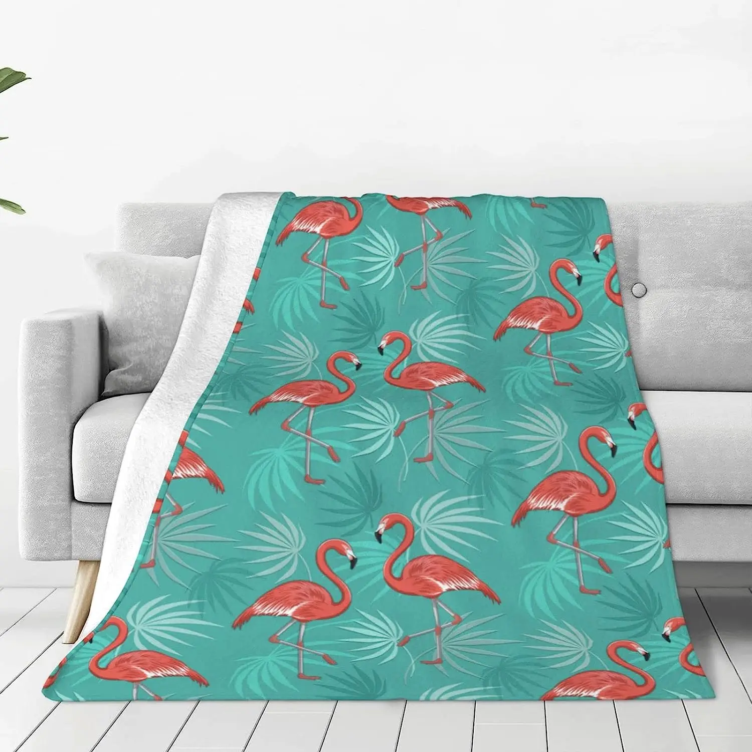 Blanket Flamingos Printed Blanket Home Decor Soft Plush Blanket Bedroom Sofa Pet Blanket-60x50 in