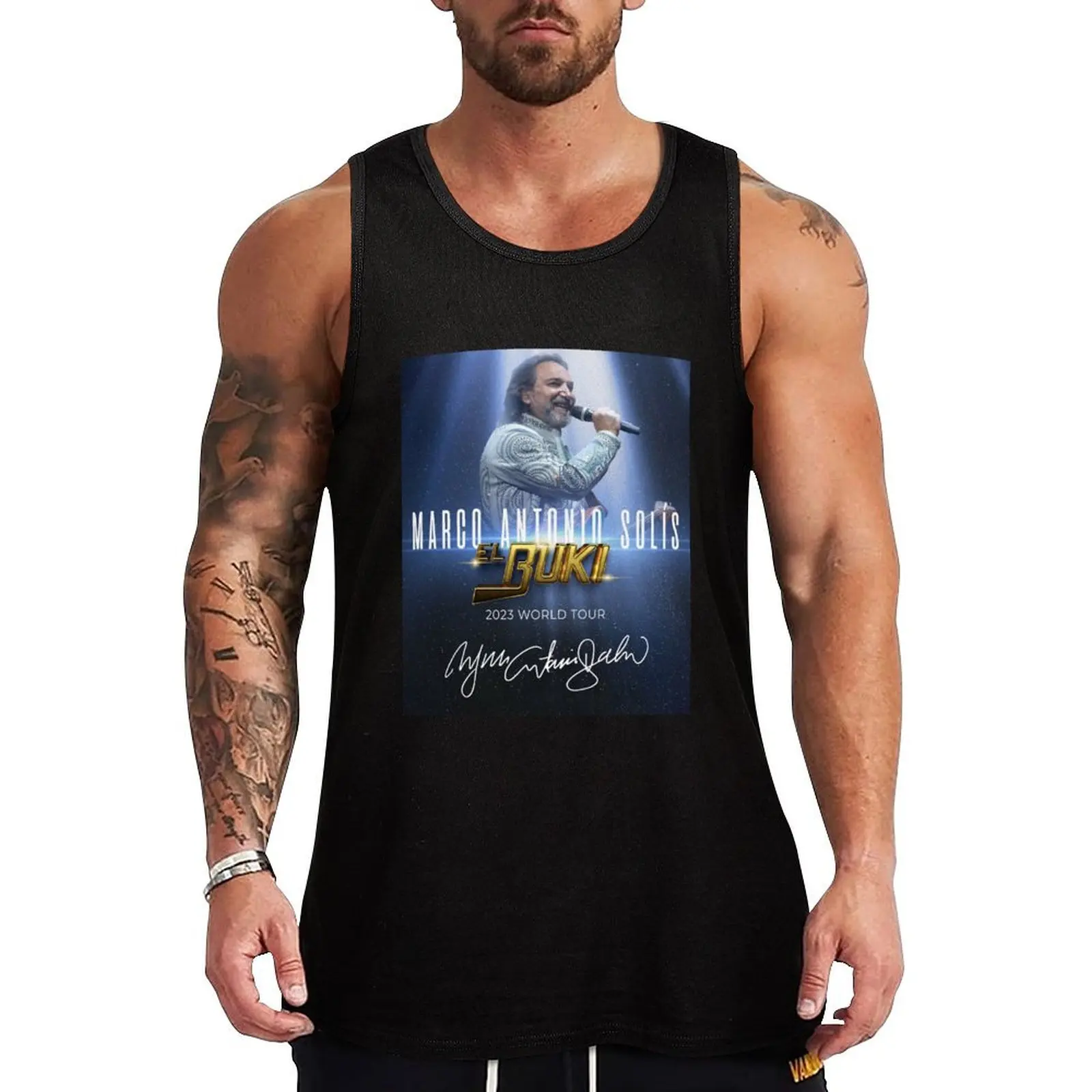 

Bukis World Tour 2023 with Signature Tank Top Bodybuilding clothing man sleeveless jackets t shirts