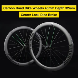 FineRide Carbon Fiber Rims Gravel Wheelset Tubeless Ready 36T Ratchet Center Lock Hub Carbon Road Bike Wheels