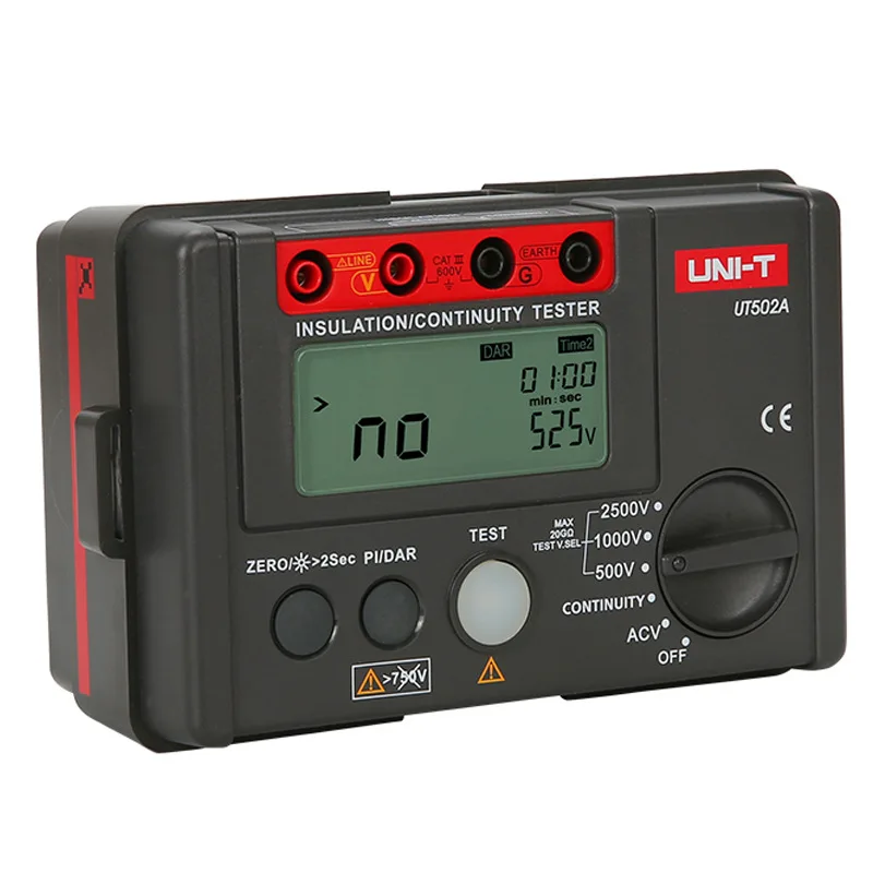 UT501A Tester di resistenza di isolamento 1000V Megohmmetro 5GΩ Ohm Meter Ohmmetro digitale professionale Megometro elettrico