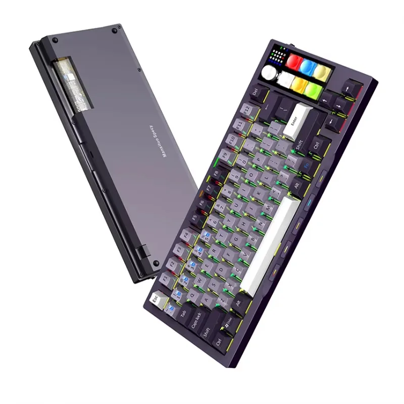 

Mechanical Keyboard Aluminum Kit Gasket Construction Hot Swappable RGB Wired VIA/QMK Version Gaming Keyboard