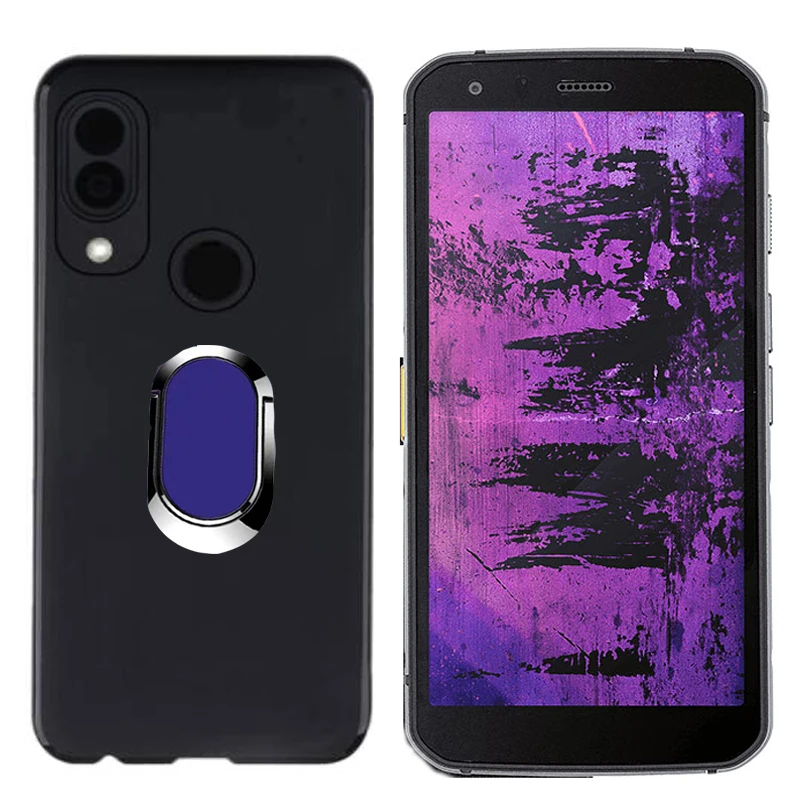 Shockproof Ring Holder Case For Cat S62 Pro Soft Silicone TPU Protective Holder Cover For Cat S52 S42 Couqe