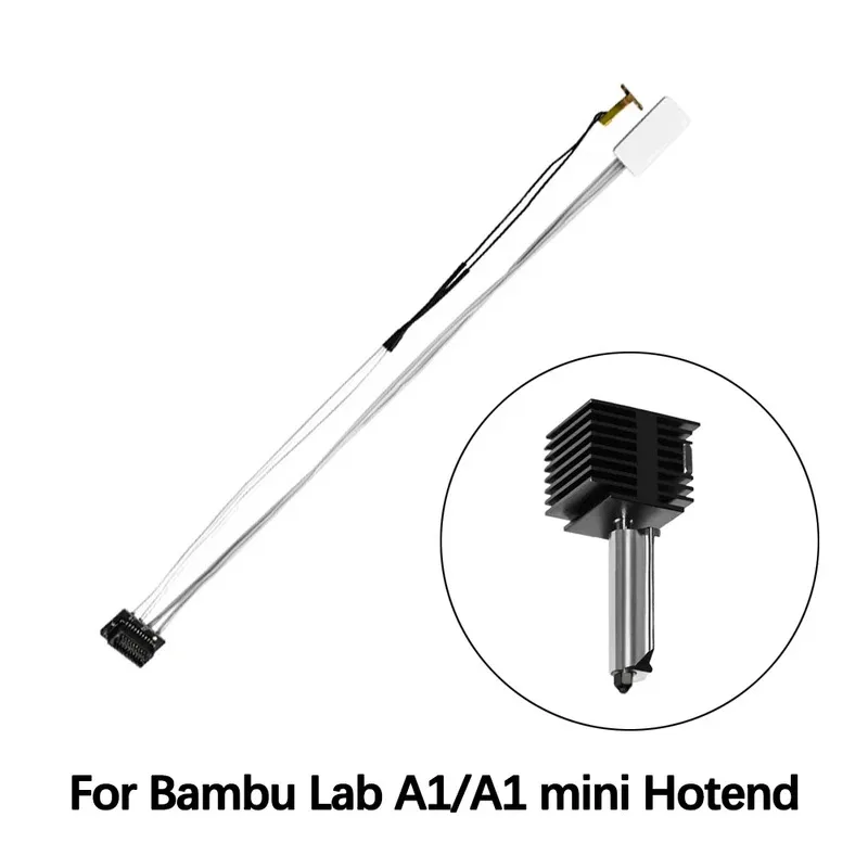 

Bambu Lab A1/A1mini 24V Ceramic Cartridge Heater Hotend for 3D Printer with 100K NTC 3950 Thermistor Temperature Sensor
