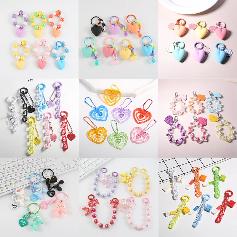 New Creative Handmade Cute Love Keychain fo Outfit Accessories and Phone Case Decoration Pendant