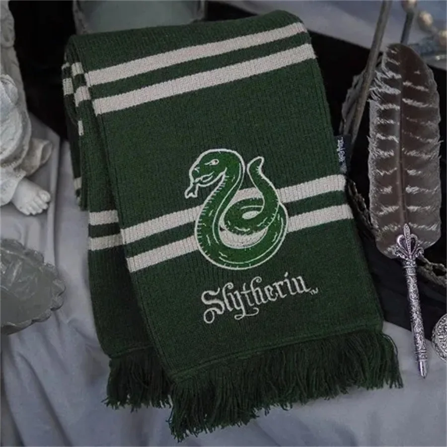 Harried Potter Kids Adult Gryffindor Long Scarf Ravenclaw Hermione Slytherin Hufflepuff Cosplay Scarf Warm Unisex Holiday Gift