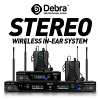 Debra ST-202 UHF Stereo IEM Wireless In-Ear Monitor System Professional Stage Recording Wireless for Studio Drummer Instrument