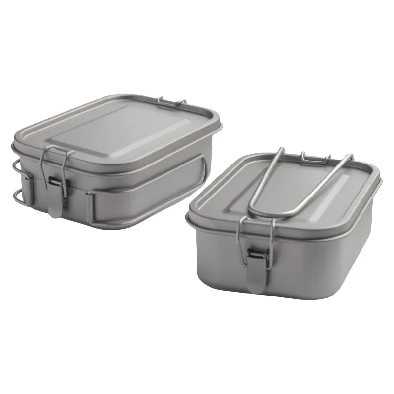 

800 мл/1200 мл большой емкости открытый ланч-бокс из чистого титана портативный складной ланч-бокс для кемпинга ультра легкий обогреваемый ланч-бокс