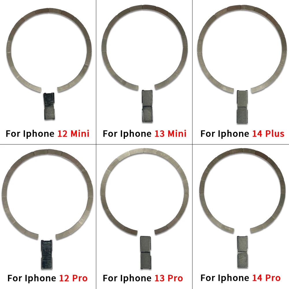 Good quality Magsafe Magnetic Metal Ring For Iphone 12 13 14 ProMax Mini Plus Back Housing Glass Wireless Charging Magnet Repair