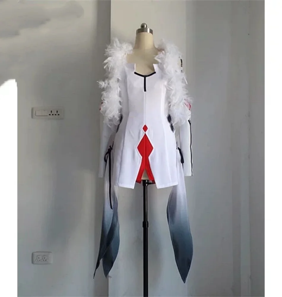 

COWOWO Anime Guilty Crown Yuzuriha Inori Cosplay Costume White Battle Suit Uniform Dress Halloween Party Outfit Role Play