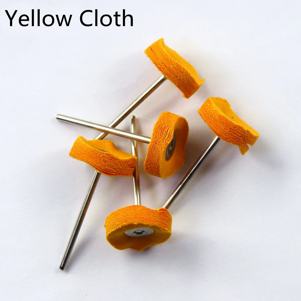 

#01P22# 5pcs/pack Dental Ceramic Polishing Yellow Cloth Brush Grinding Metal/Jade/Jewelry Dental Technician Laboratory Supply